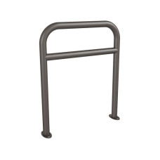 Bicycle stand with crossbar 700x850 mm, round tube 50 mm, powder-coated, grey, for bolt-down