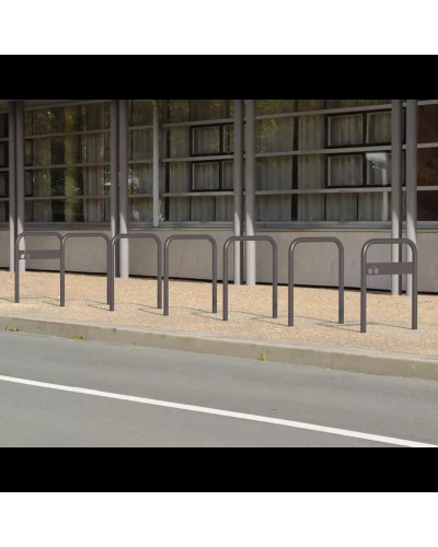 Buy bicycle stand 700x850 mm with signage, grey, for embedding in concrete online