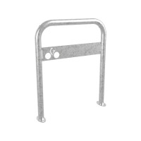 Bicycle stand 700x850 mm with signage, hot-dip galvanized for bolt-down installation