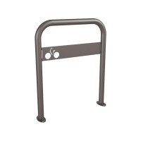 Bicycle stand 700x850 mm with signage, grey, for bolt-down