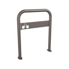 Bicycle stand 700x850 mm with signage, grey, for bolt-down