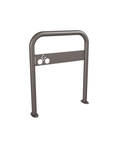 Buy bicycle stand 700x850 mm with signage, grey, for bolt-down installation