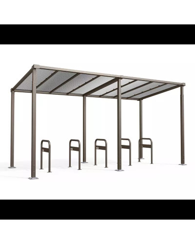 Buy bicycle stand 700x850 mm with signage, grey, for bolt-down installation