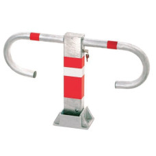 Folding parking barrier, H 500 mm, W 800 mm, for bolting, hot-dip galvanized