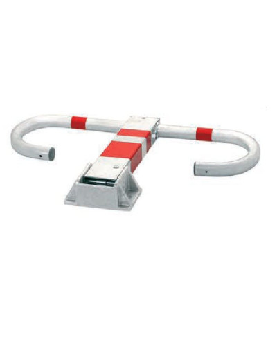 Parking barrier, foldable, height approx. 500 mm, width approx. 800 mm, with profile cylinder, for bolting on. Buy in the online store.