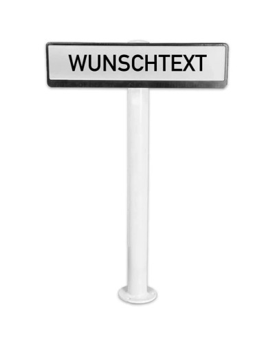 Buy parking sign with reflective film and post | bollard with individual text for surface mounting