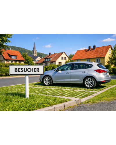 Buy parking sign with reflective film and post | bollard with individual text