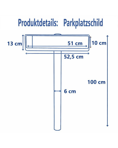 Buy parking sign with reflective film and post | bollard with individual text