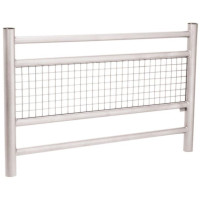 City railing square wire mesh made of stainless steel approx. 1500 mm wide, above ground approx. 1000 mm for setting in concrete 