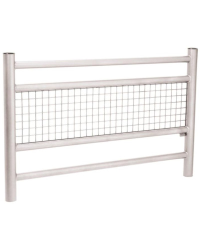 City railing square wire mesh made of stainless steel approx. 1500 mm wide, above ground approx. 1000 mm for setting in concrete