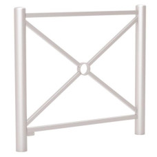 City railing, city fence cross railing approx. 700 mm wide, above ground approx. 1000 mm made of stainless steel for setting in concrete 