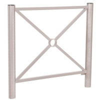 City fence cross railing approx. 1000 mm wide, above ground approx. 1000 mm made of stainless steel for setting in concrete 