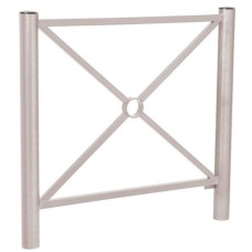 City fence cross railing approx. 1000 mm wide, above ground approx. 1000 mm made of stainless steel for setting in concrete 
