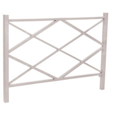 City fence diamond made of stainless steel approx. 1500 mm wide, above ground approx. 1000 mm made of stainless steel for setting in concrete 