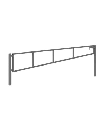 Swing barrier made of stainless steel and powder coating, above ground approx. 1000 mm, width approx. 3500 mm 