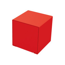 PROCITY WÜRFEL KUBE ONE- OR TWO-COLORED: Seat surface made of galvanized steel (traffic red), frame made of steel (traffic red).