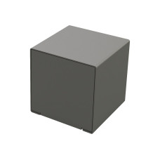 PROCITY CUBE SEATING ONE- OR TWO-COLORED: Seating surface made of galvanized steel (Procity Gray), frame made of steel (Procity Gray).
