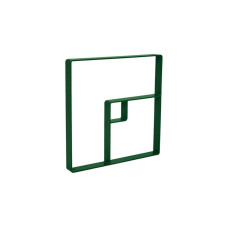 Bike Rack KUBE, 1 Bike, PROCITY: Metal - Moss Green, with Anchor Bars.