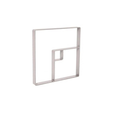 Bicycle Rack KUBE, 1 Bike, PROCITY: Metal - Silky Grey, with Anchor Bars.