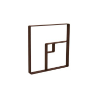 Bicycle Stand KUBE, 1 Bicycle, PROCITY: Metal - Chocolate Brown, with Anchor Bars.