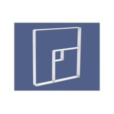 Bicycle Hoop KUBE, 1 Bike, Metall - Pure White, with Anchor Rods.