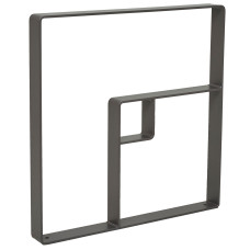 Bicycle Rack KUBE, 1 Bike, Procity: Metal - Procity Gray, with Anchor Rods.