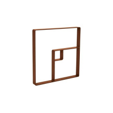 Bicycle rack KUBE, 1 bike, PROCITY: Metal - Rust Corten Effect, with anchor rods.