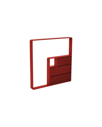 Fahrradbügel KUBE, 1 Fahrrad, PROCITY: Metall und Holz - Purpurrot / Material: Mahagoni, mit Ankerstangen - Kaufen Sie im Online-Shop.