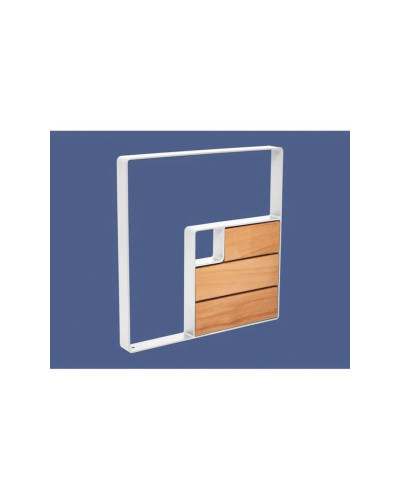 Buy Bike rack KUBE, 1 Bike, PROCITY: Metal and Wood - Pure White / Material: Light Oak, with anchor rods - Shop Online