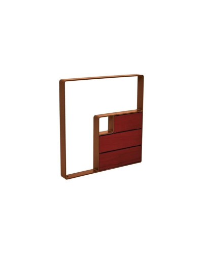 Buy Bicycle stand KUBE, 1 bicycle, PROCITY: Metal and wood - Rust Corten effect / Material: Mahogany, with anchor rods - Shop Online.