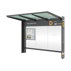 ProCity Wartehalle KUBE - ohne Seitenverkleidungen, L 3016 mm.