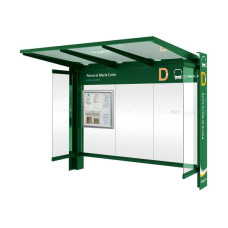 PROCity Wartehalle Kube - mit Seitenverkleidungen, L 3016 mm.