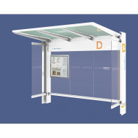 PROCity Wartehalle Kube - mit Seitenverkleidungen, L 3016 mm.