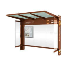 PROCity Wartehalle Kube - mit Seitenverkleidungen, L 3016 mm.