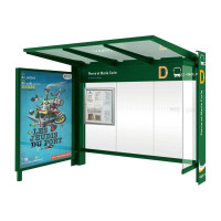 ProCity Warthalle Kube - mit Schaukasten 2000 und Seitenverkleidung, L 3016 mm