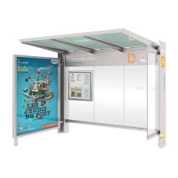 ProCity Warthalle Kube - mit Schaukasten 2000 und Seitenverkleidung, L 3016 mm