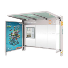 ProCity Warthalle Kube - mit Schaukasten 2000 und Seitenverkleidung, L 3016 mm