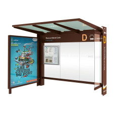 ProCity Warthalle Kube - mit Schaukasten 2000 und Seitenverkleidung, L 3016 mm