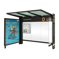 ProCity Warthalle Kube - mit Schaukasten 2000 und Seitenverkleidung, L 3016 mm