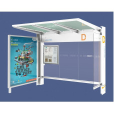 ProCity Warthalle Kube - mit Schaukasten 2000 und Seitenverkleidung, L 3016 mm