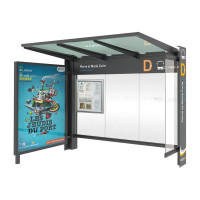 ProCity Warthalle Kube - mit Schaukasten 2000 und Seitenverkleidung, L 3016 mm