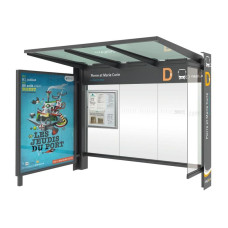 ProCity Warthalle Kube - mit Schaukasten 2000 und Seitenverkleidung, L 3016 mm