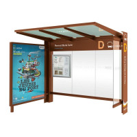 ProCity Warthalle Kube - mit Schaukasten 2000 und Seitenverkleidung, L 3016 mm