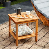 Beistelltisch Washington | Akazienholz | 45x45x45cm | FSC | 2 Ebenen