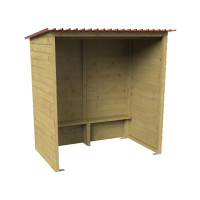 PROCITY Wartehalle Turin aus Holz, L 2000 mm.