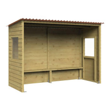 Procity Wartehalle Turin Aus Holz Mit Fenster, L 3000 Mm