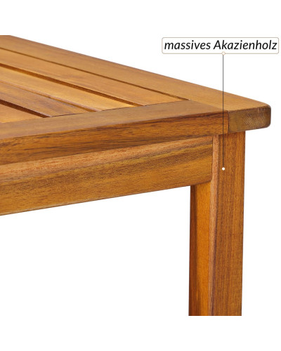 Beistelltisch Akazie mit zwei Ebenen Massivholz