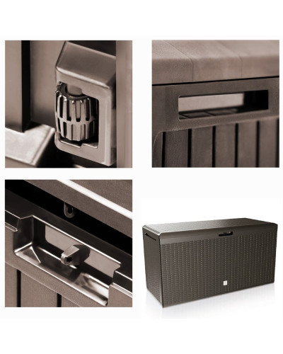 Garden Box Rato Plus 290L Brown Rattan Look