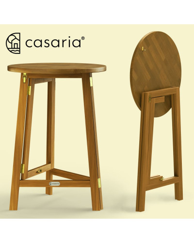 Gastro Stehtisch Akazie klappbar 80 Zentimeter
