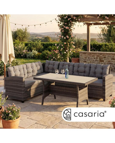 Polyrattan Ecklounge Grau/Anthrazit inkl Kissen kaufen